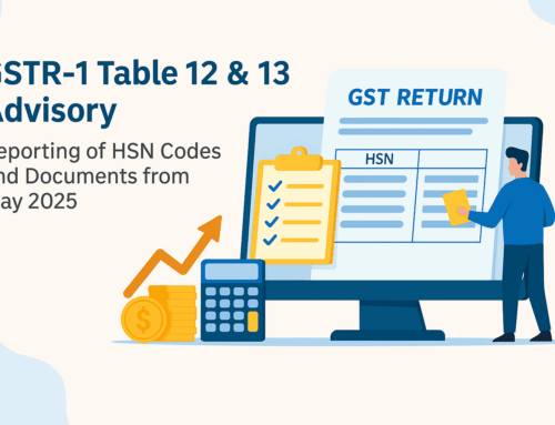 GSTR-1 Table 12 and 13 Advisory (May 2025): New HSN & Document Rules Explained