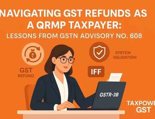 QRMP GST Refund Validation – GSTN Advisory 608 Explained