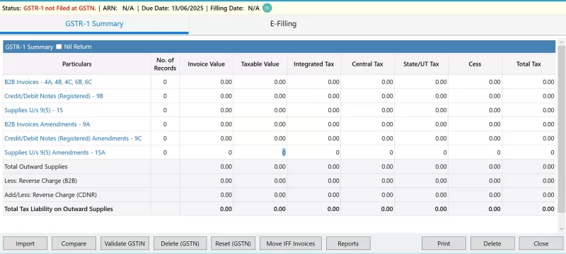 filing of IFF with TaxPower GST
